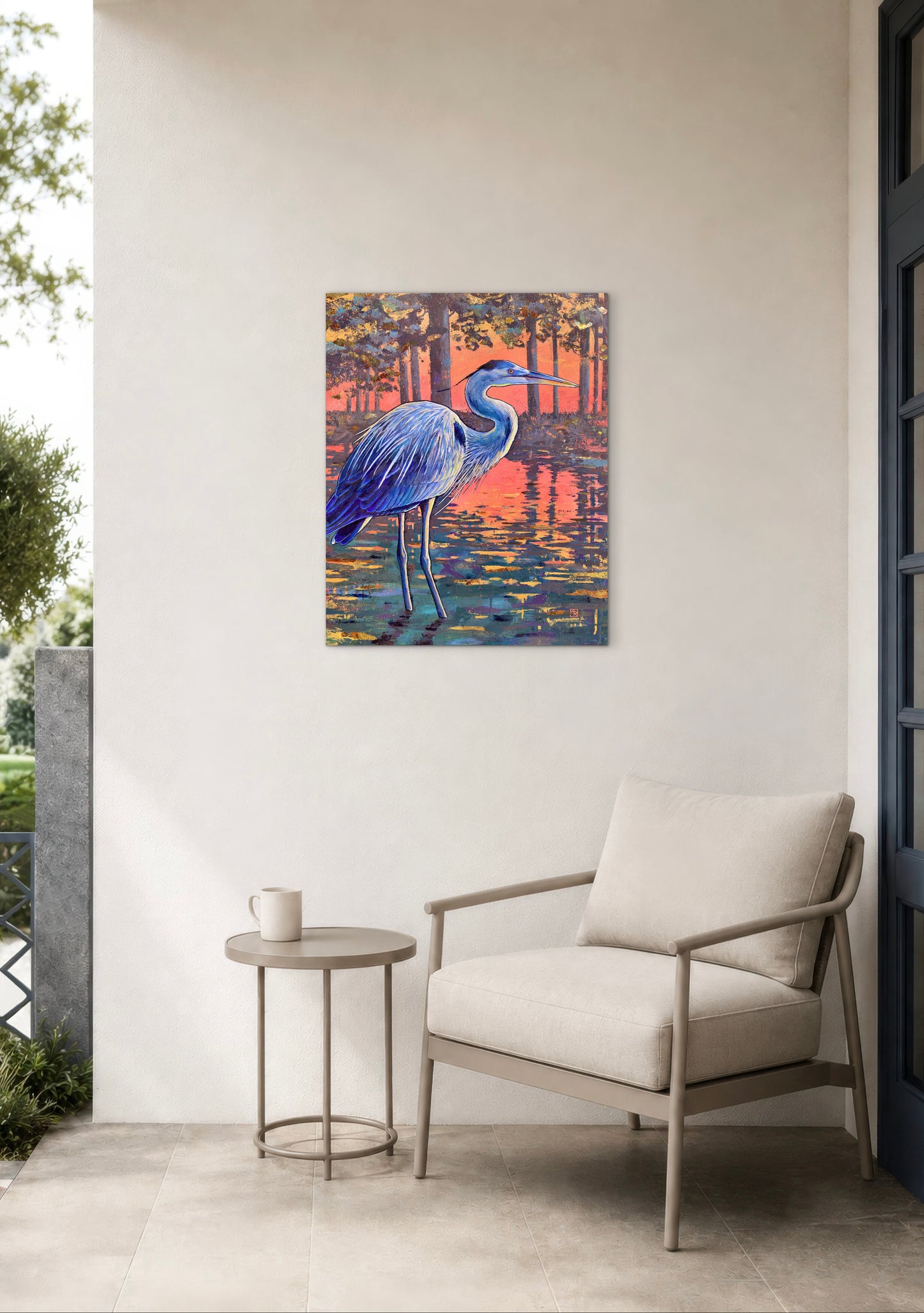 Eventide Aglow - mixed media painting