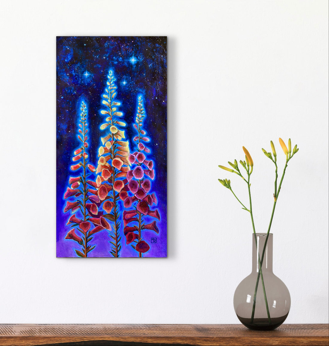 Between Heaven and Earth - mixed media & acrylic painting on canvas