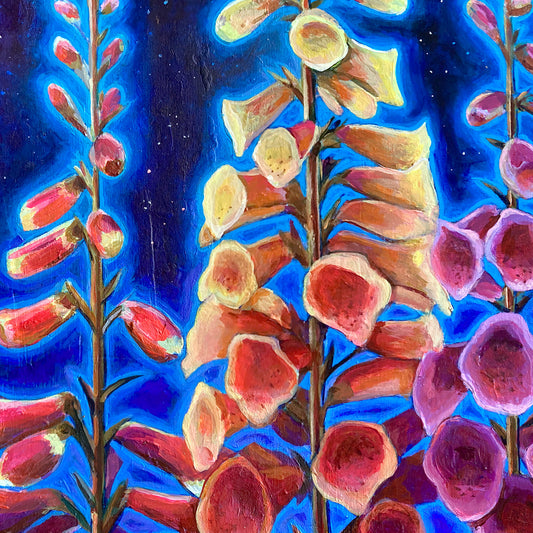 'Between Heaven and Earth' foxgloves archival giclée print on cotton paper