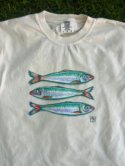 Sardines unisex garment-dyed heavyweight t-shirt
