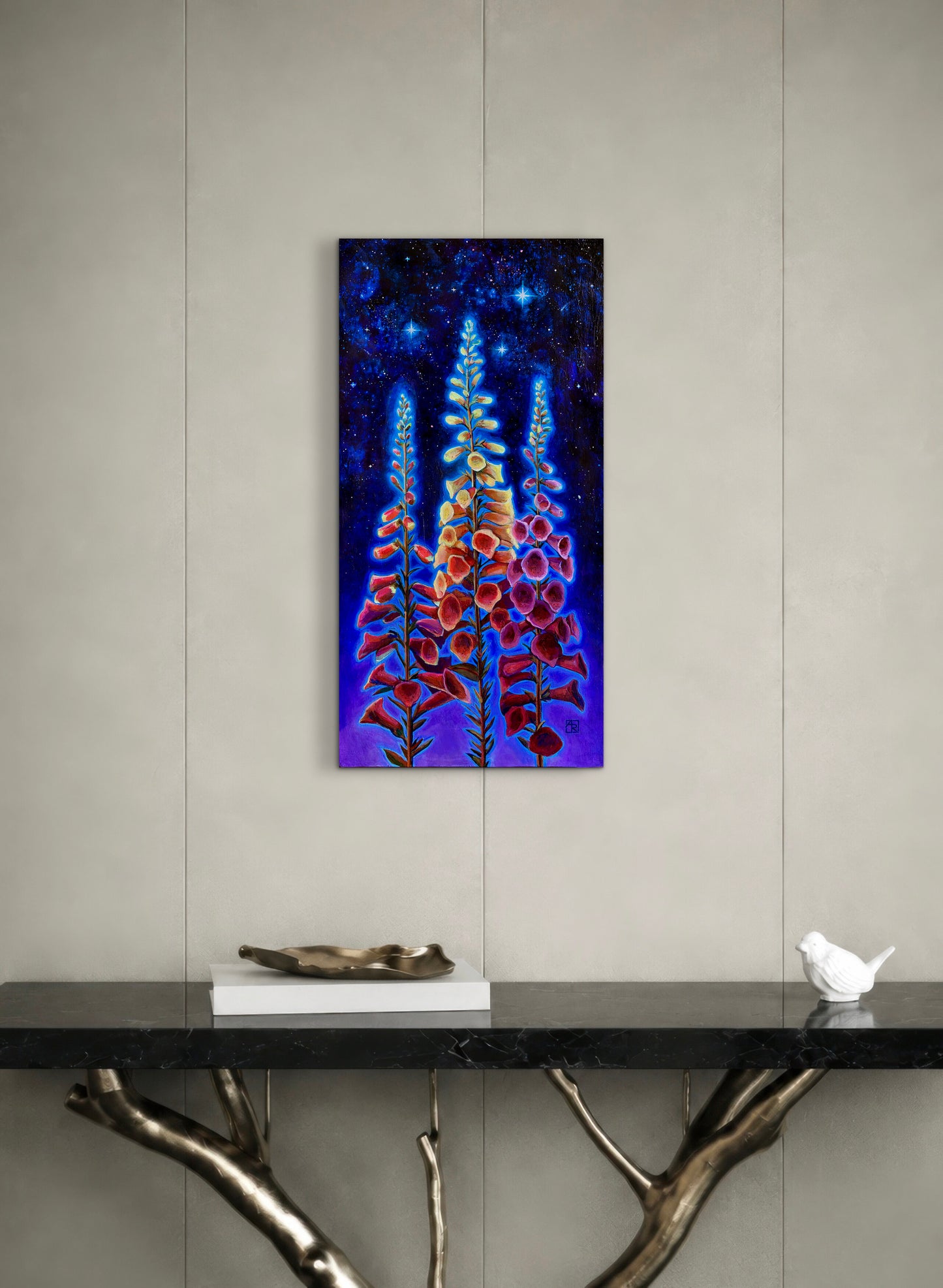 Between Heaven and Earth - mixed media painting
