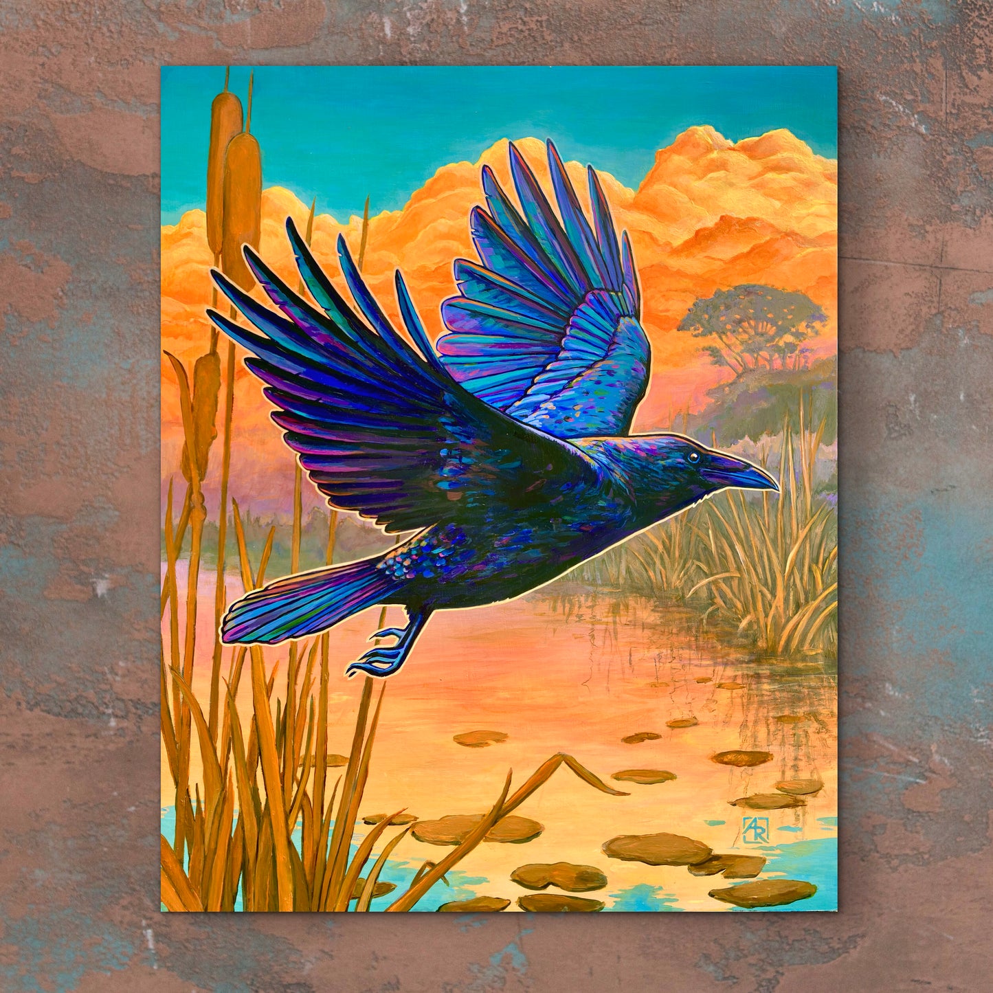 Evening’s Messenger - acrylic painting on wood panel