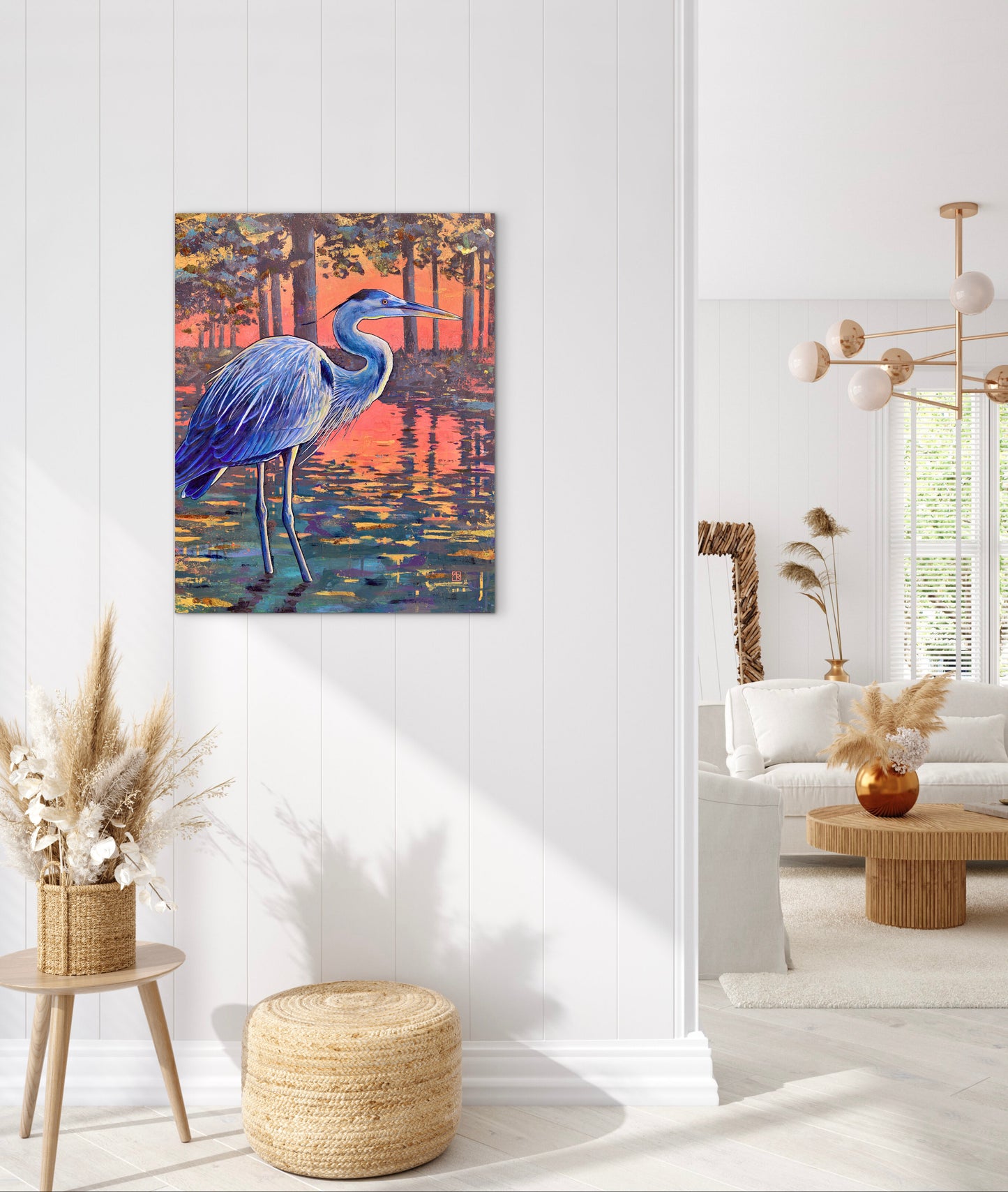 Eventide Aglow - mixed media painting