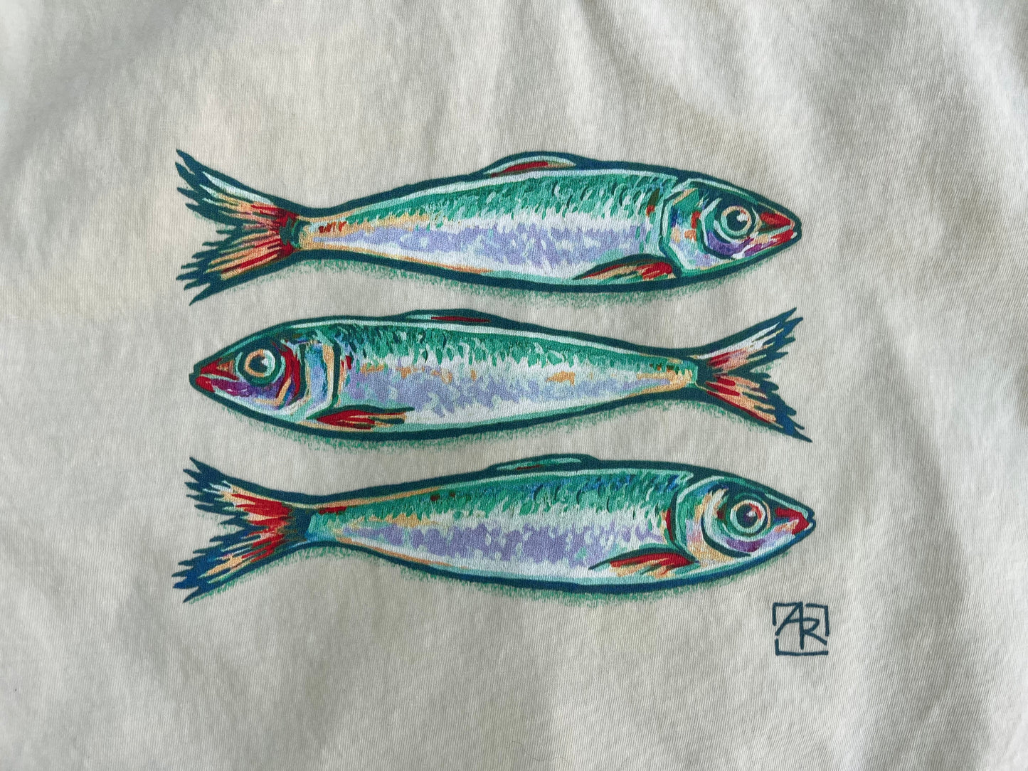 Sardines unisex garment-dyed heavyweight t-shirt