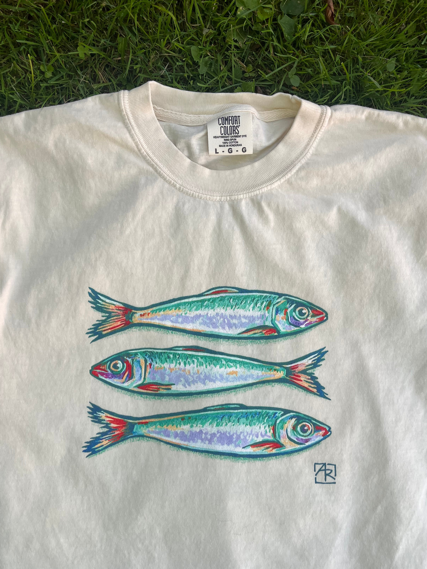 Sardines unisex garment-dyed heavyweight t-shirt