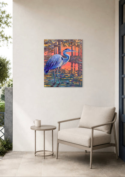 Eventide Aglow - mixed media painting