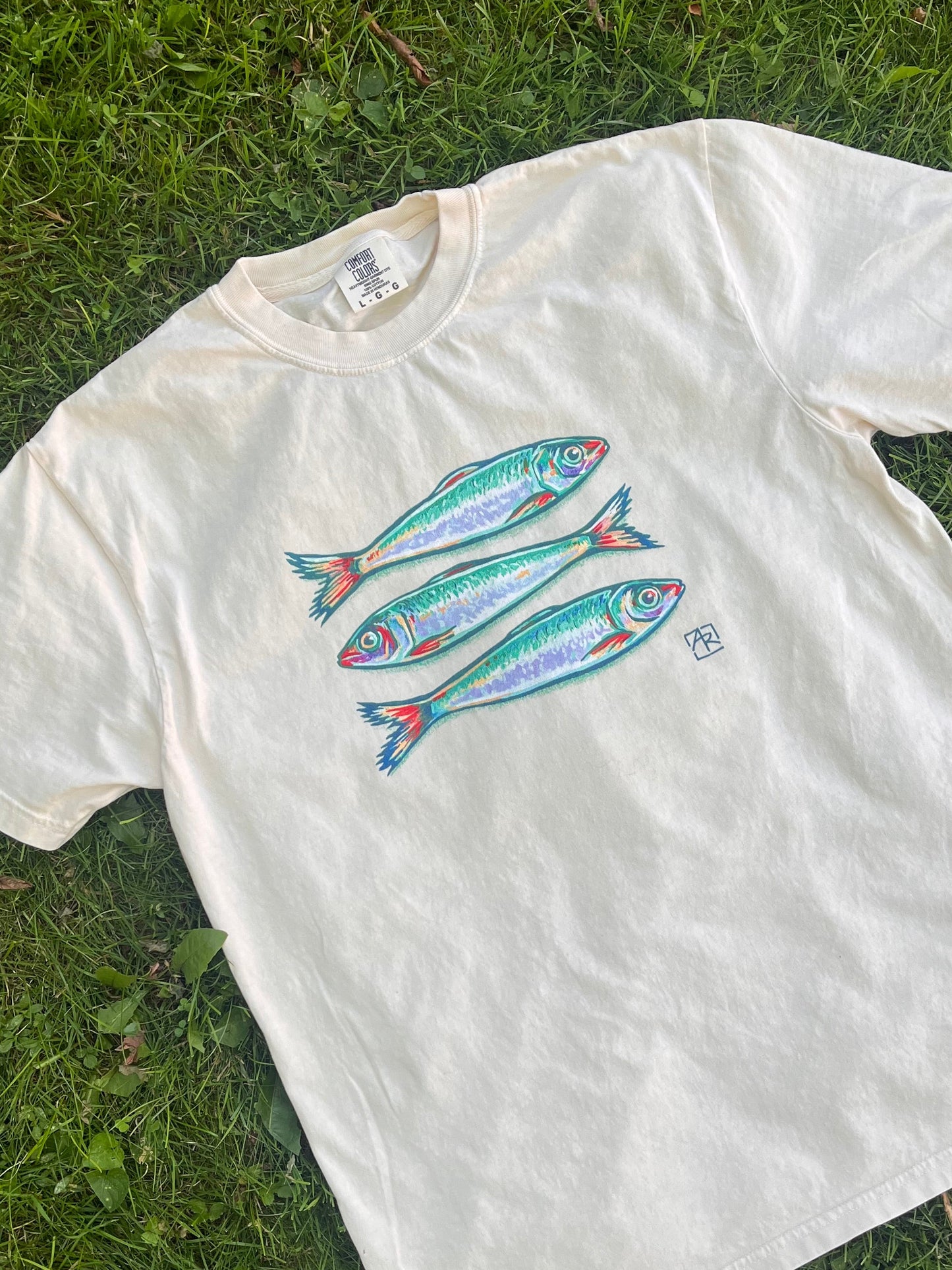 Sardines unisex garment-dyed heavyweight t-shirt
