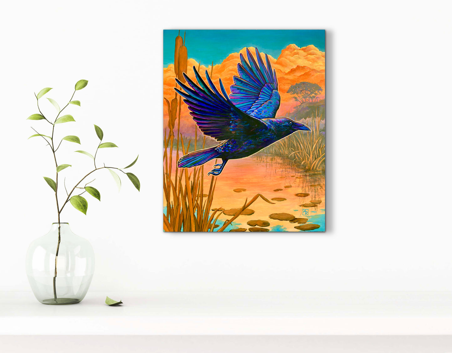 Evening’s Messenger - acrylic painting on wood panel