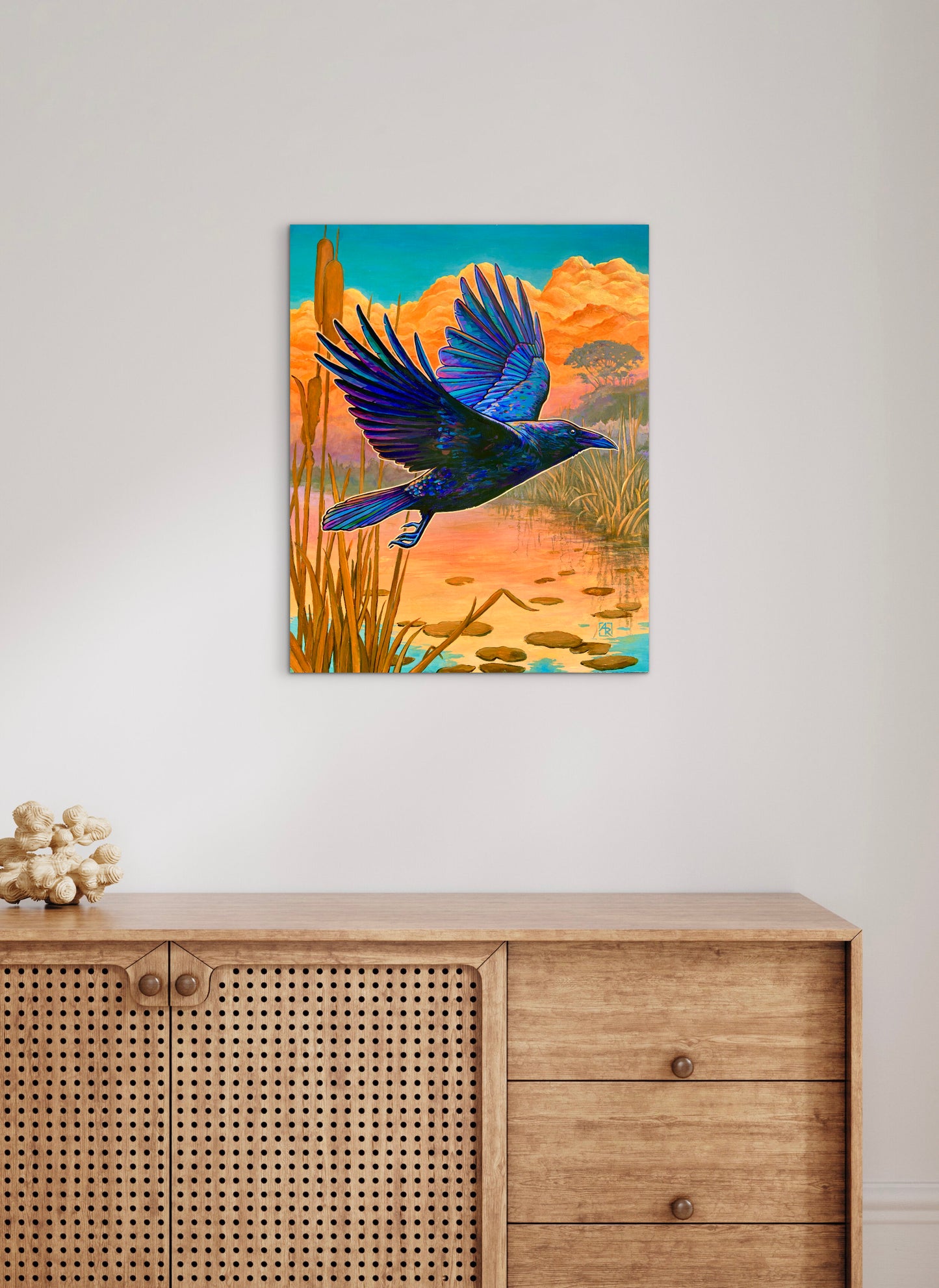 Evening’s Messenger - acrylic painting on wood panel