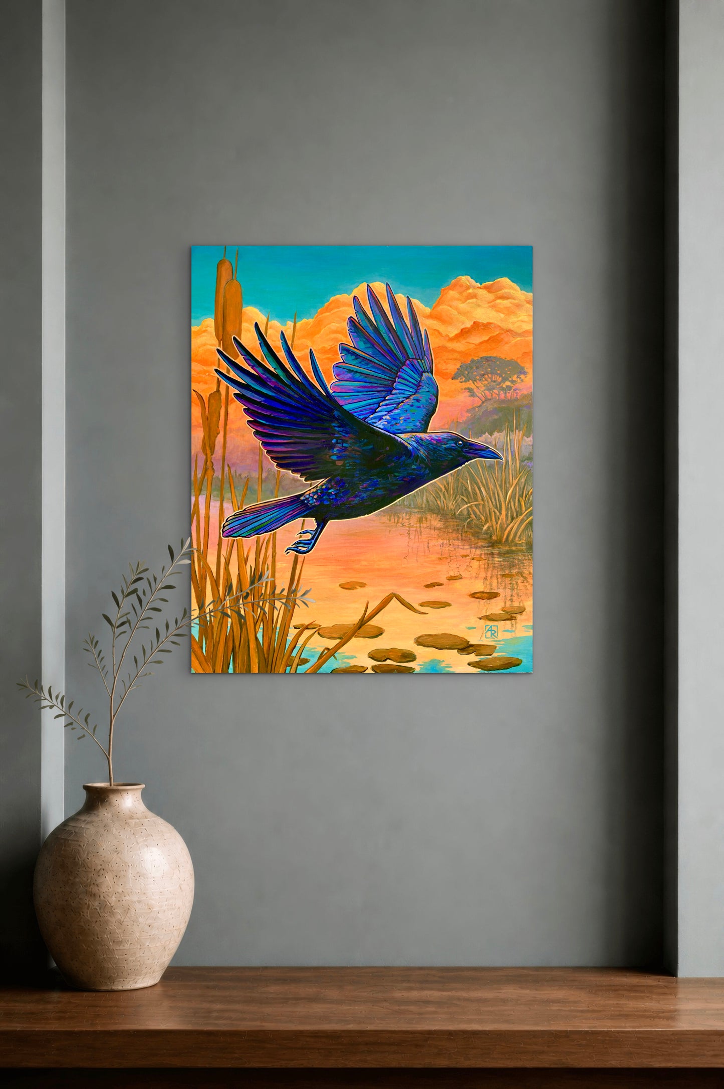 Evening’s Messenger - acrylic painting on wood panel