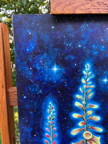 Between Heaven and Earth - mixed media & acrylic painting on canvas