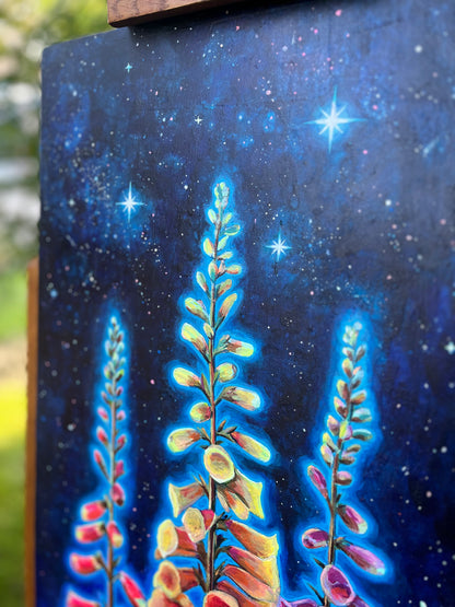 Between Heaven and Earth - mixed media & acrylic painting on canvas