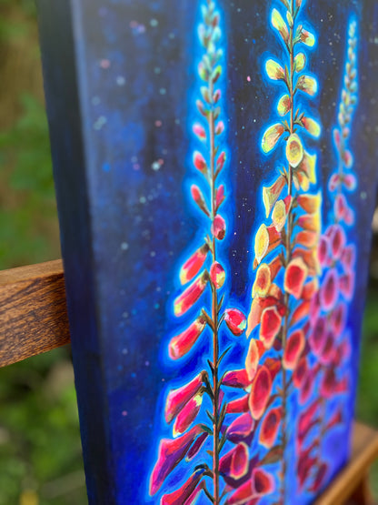 Between Heaven and Earth - mixed media & acrylic painting on canvas