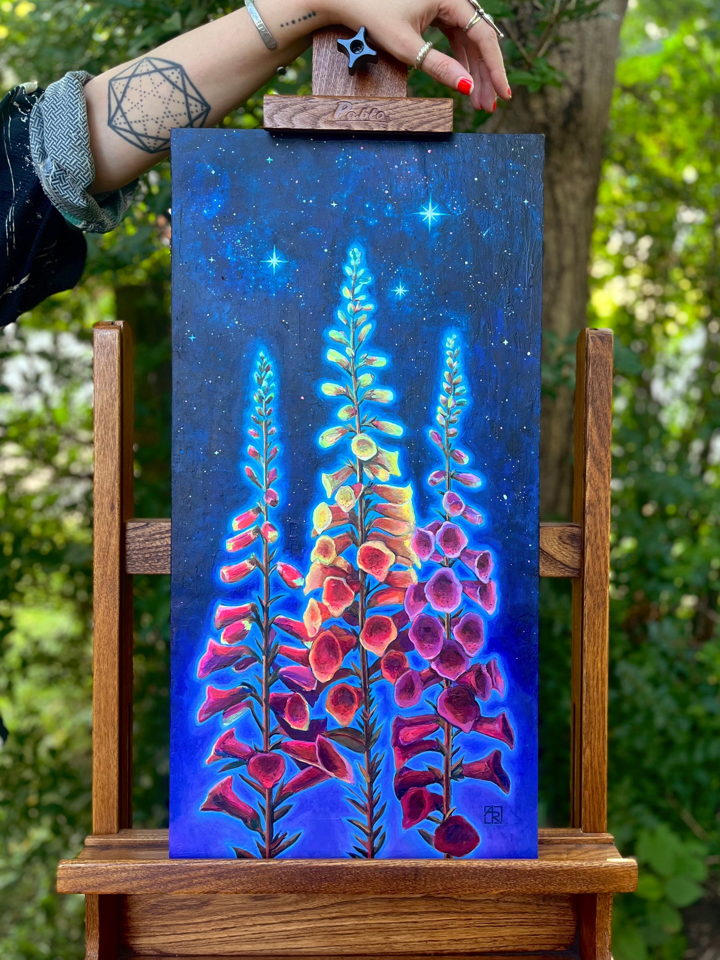 Between Heaven and Earth - mixed media & acrylic painting on canvas