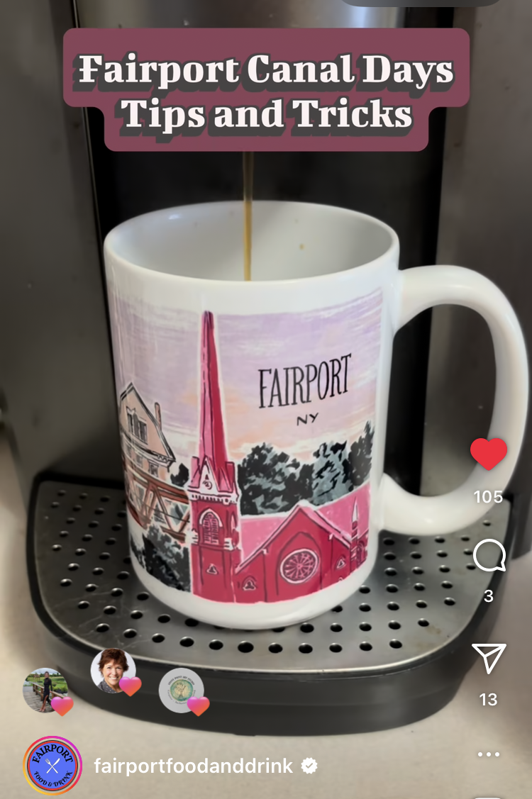 Fairport NY 15 oz ceramic mug | Fairport Liftbridge, Erie Canal