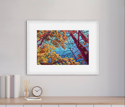 Autumn Hike - pastel painting on paper