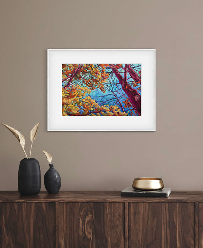 Autumn Hike - pastel painting on paper