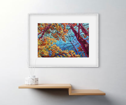 Autumn Hike - pastel painting on paper