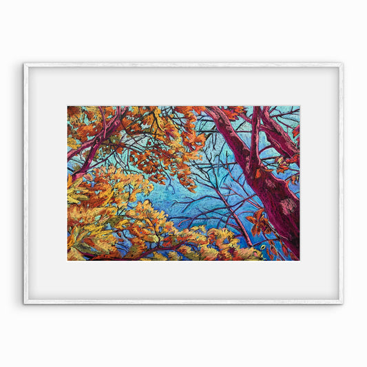 Autumn Hike - pastel painting on paper