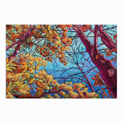 Autumn Hike - pastel painting on paper