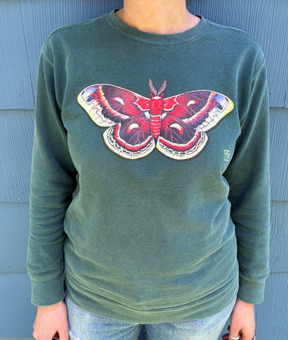 Cecropia Moth unisex garment-dyed sweatshirt