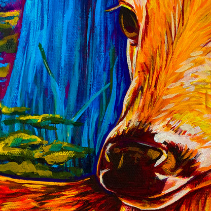 'Lost & Found' fawn deer archival giclée print on cotton paper