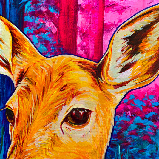 'Lost & Found' fawn deer archival giclée print on cotton paper