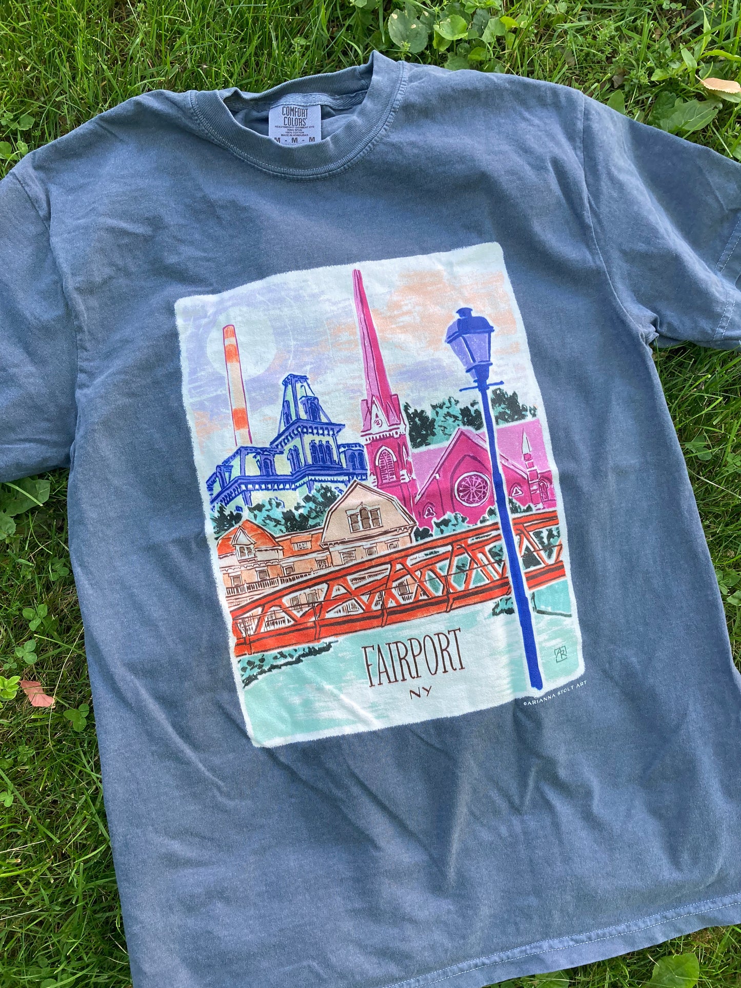 Fairport NY unisex garment-dyed heavyweight t-shirt