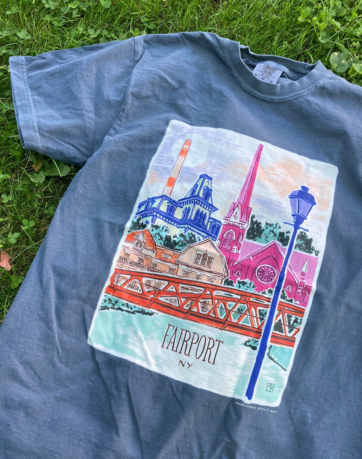 Fairport NY unisex garment-dyed heavyweight t-shirt