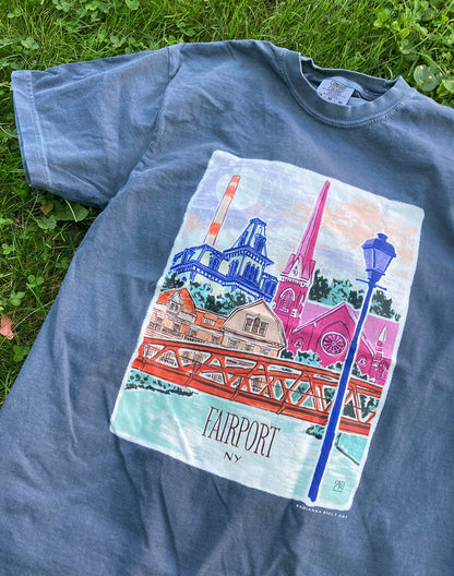Fairport NY unisex garment-dyed heavyweight t-shirt
