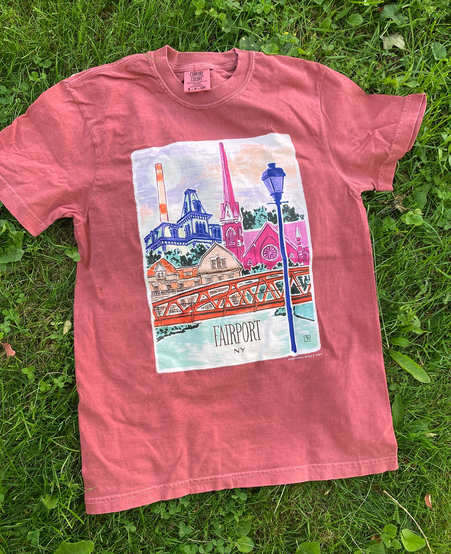 Fairport NY unisex garment-dyed heavyweight t-shirt