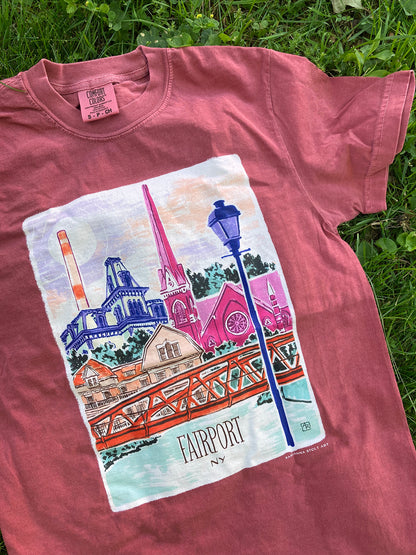 Fairport NY unisex garment-dyed heavyweight t-shirt
