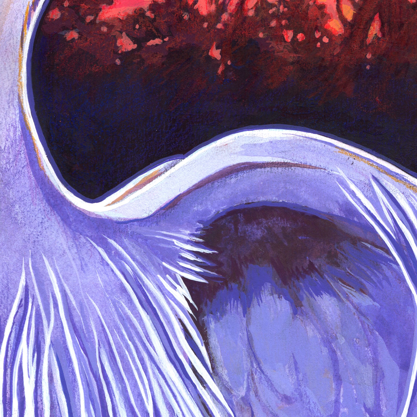 'Water's Edge' great blue heron archival giclée print on cotton paper
