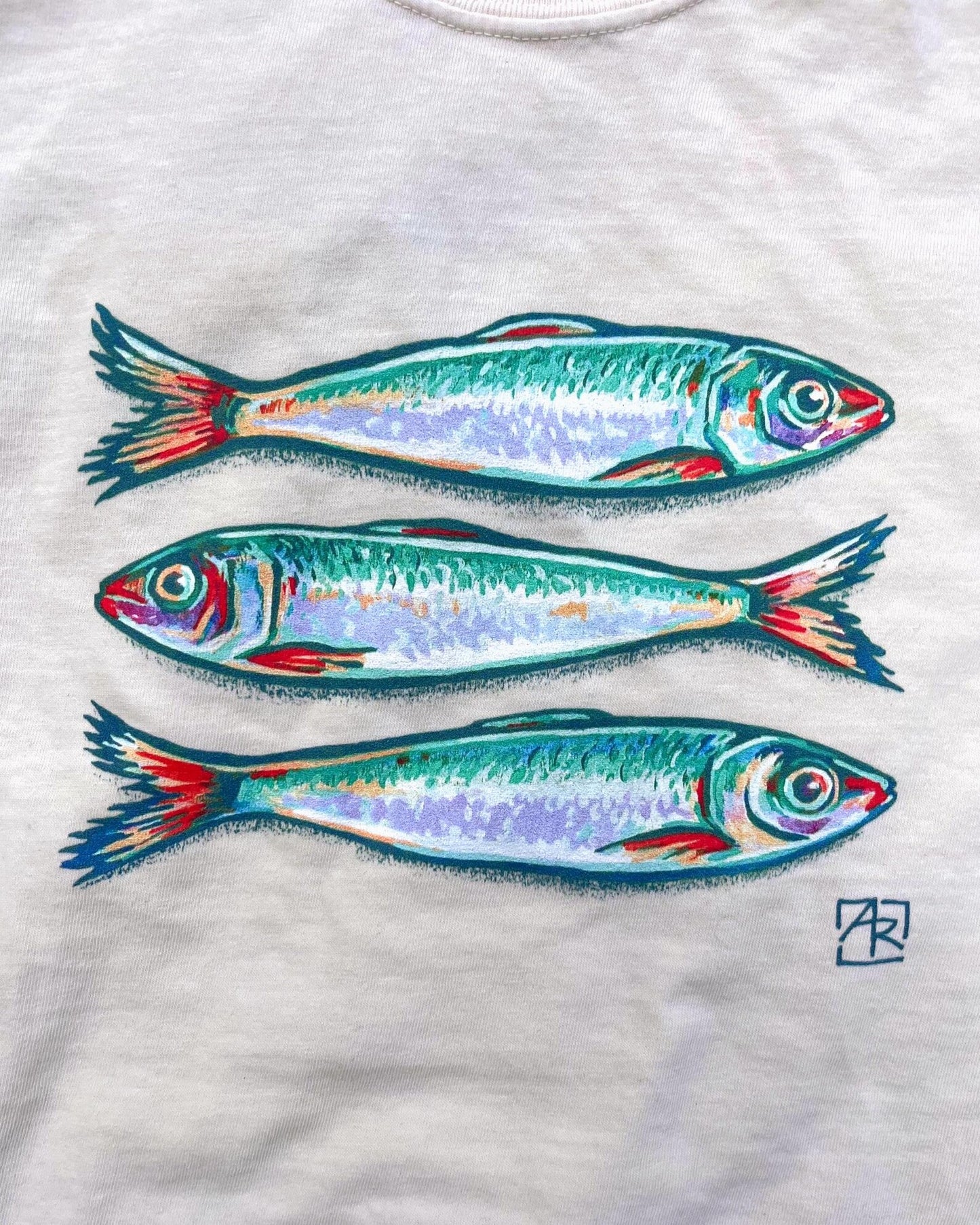 Sardines fish 100% cotton garment-dyed heavyweight t-shirt