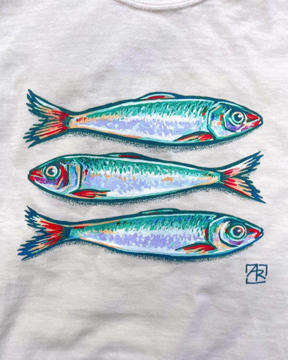 Sardines fish 100% cotton garment-dyed heavyweight t-shirt