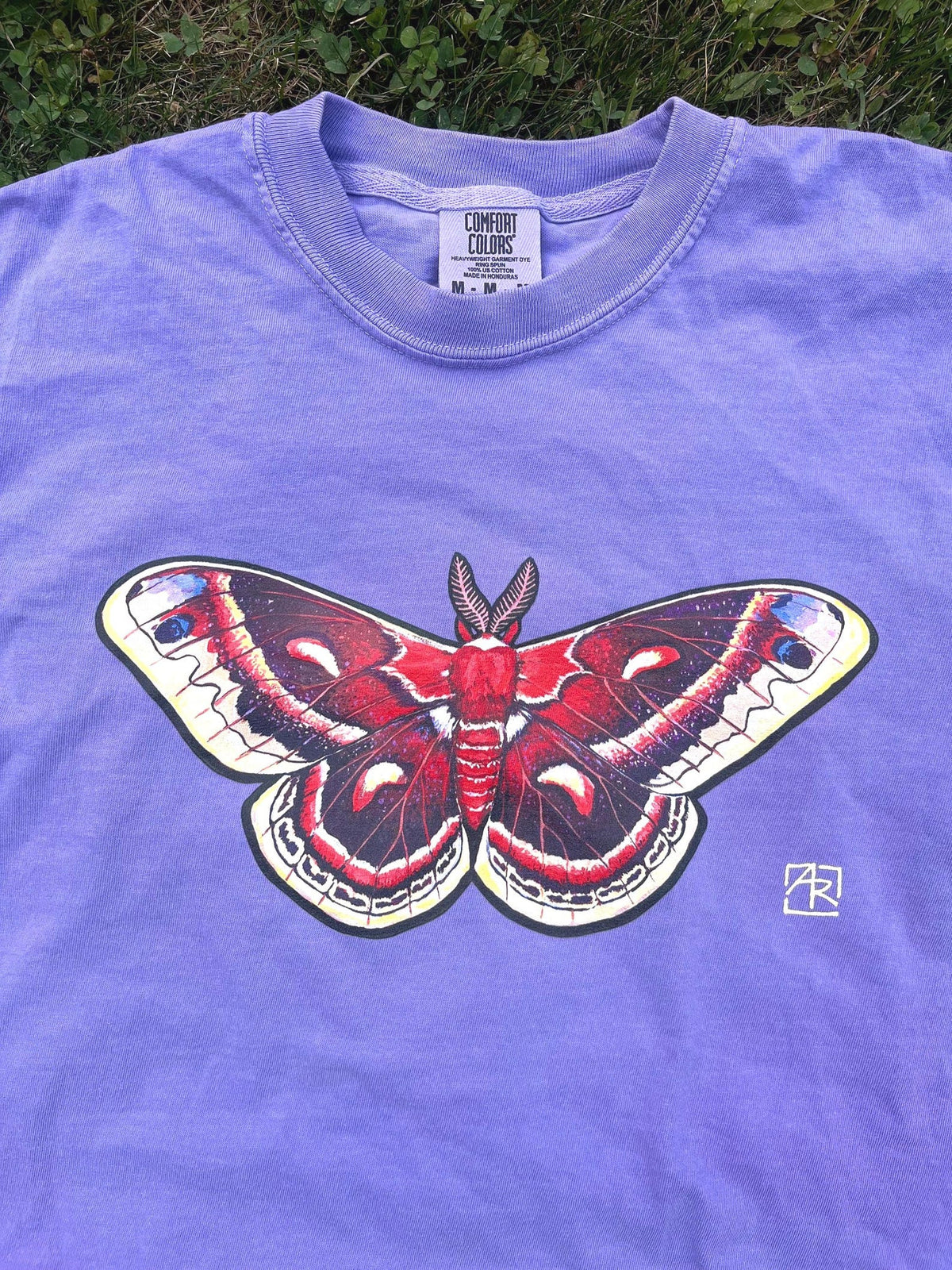 Cecropia moth 100% cotton garment-dyed heavyweight t-shirt