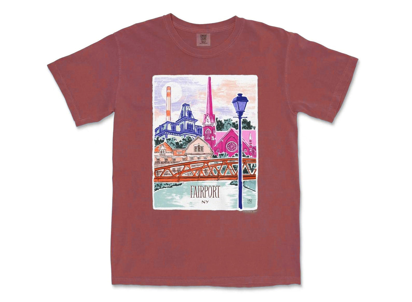 Fairport NY unisex garment-dyed heavyweight t-shirt