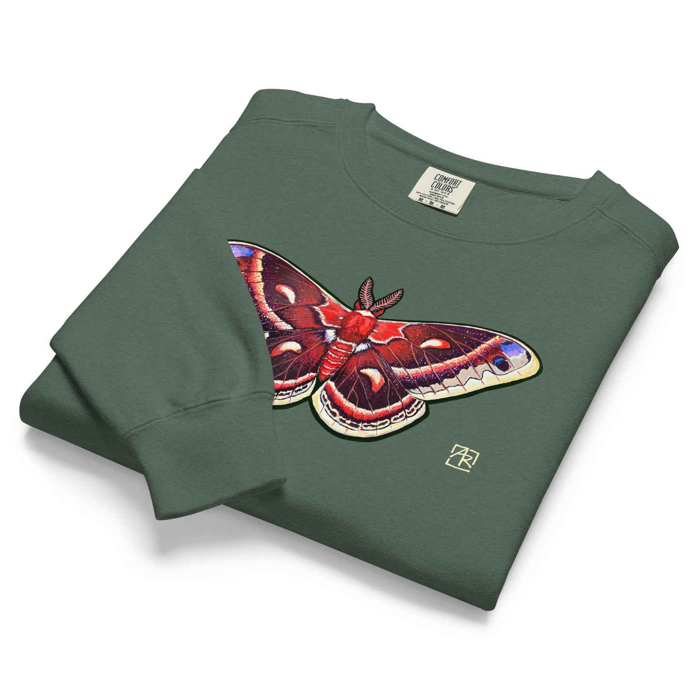 Cecropia Moth unisex garment-dyed sweatshirt