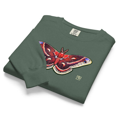 Cecropia Moth unisex garment-dyed sweatshirt